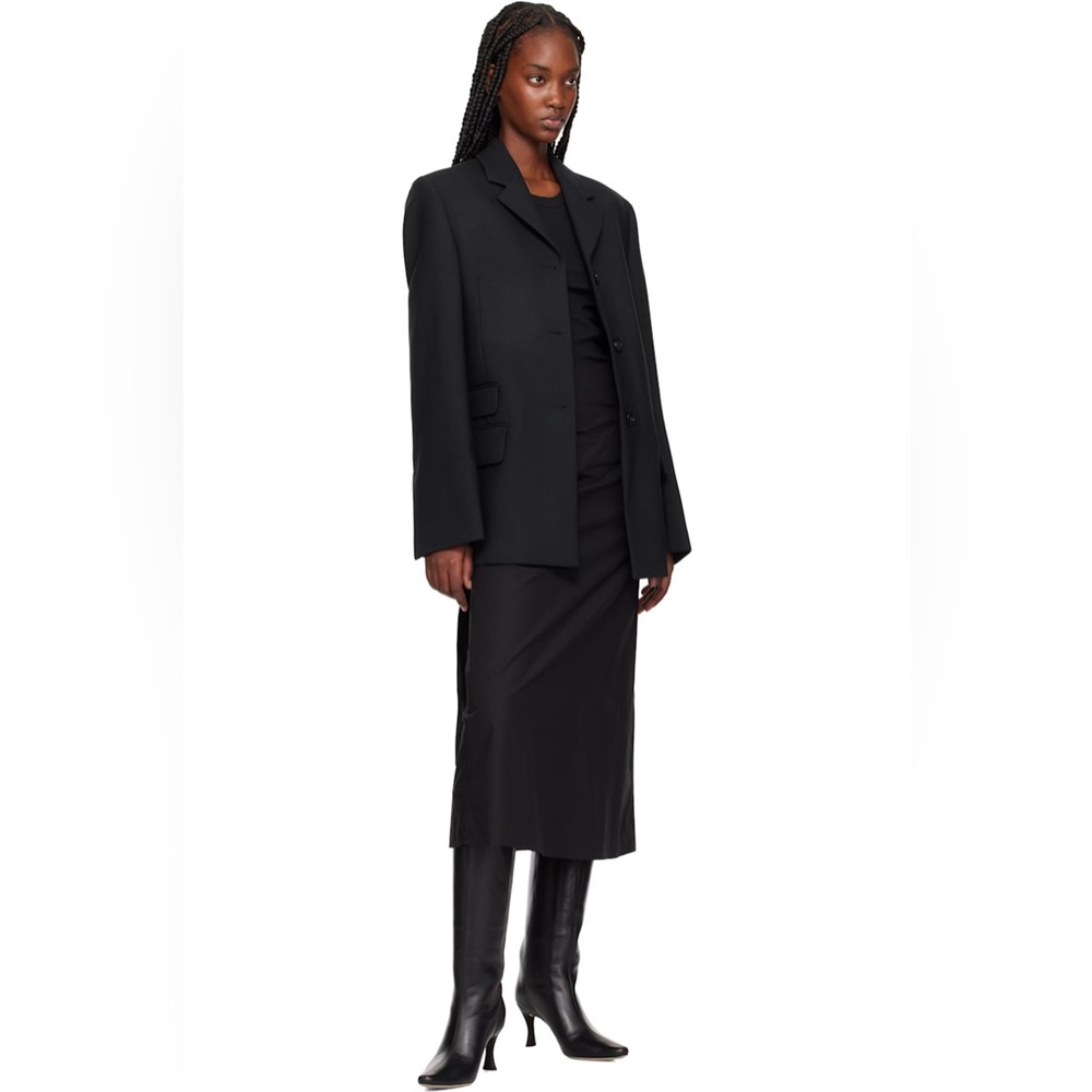 BY FAR Stevie 42 Black Smooth Calf Leather Knee Boots - Picture 4 of 7